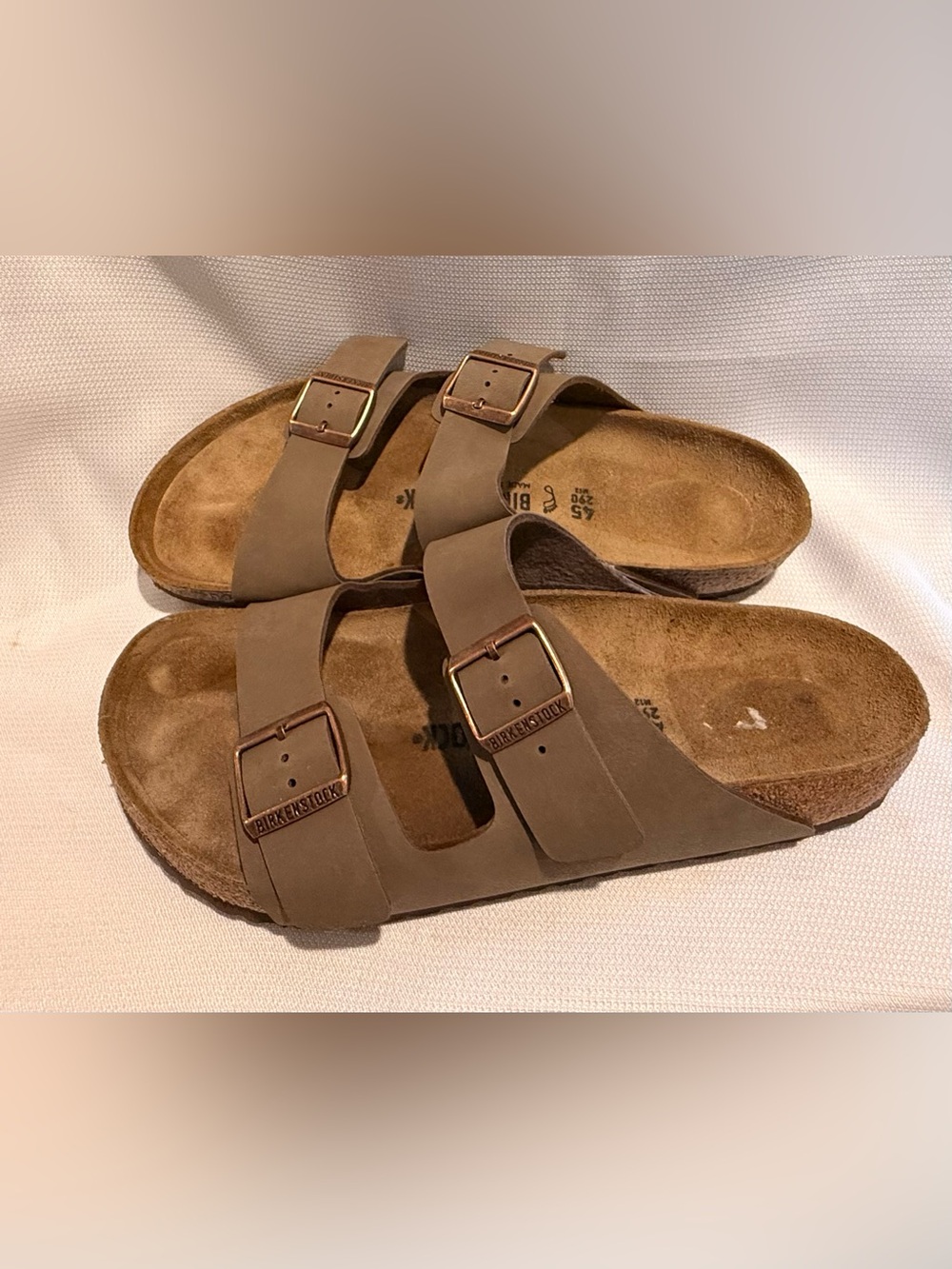 EUC Birkenstock Men's Arizona Burkibuc Brown